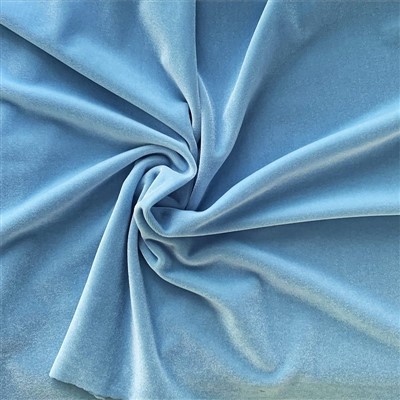 Blue Stretch Velvet Fabric